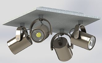 Картинка Спот  PRACETA  GU10-LED  4*3.3W