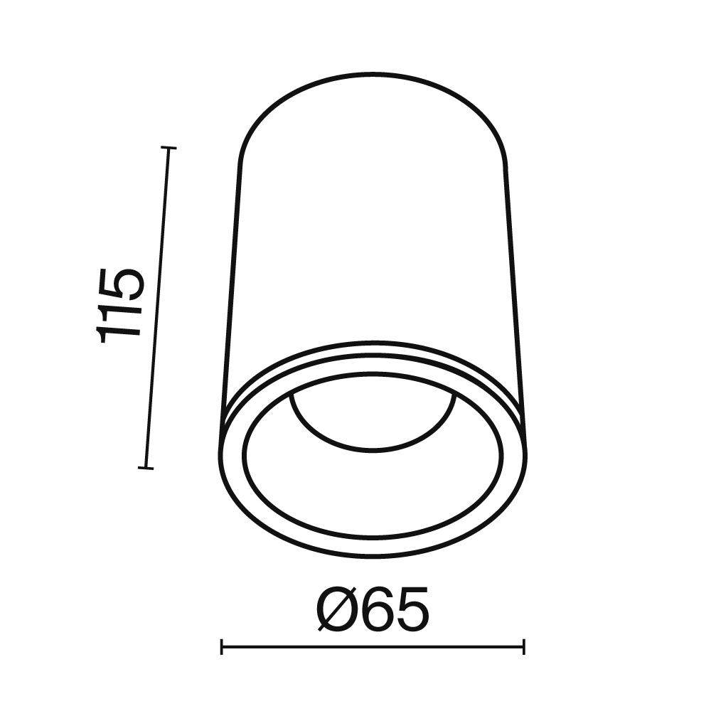 Дополнительная картинка Потолочный светильник Technical C029CL-01-S-B