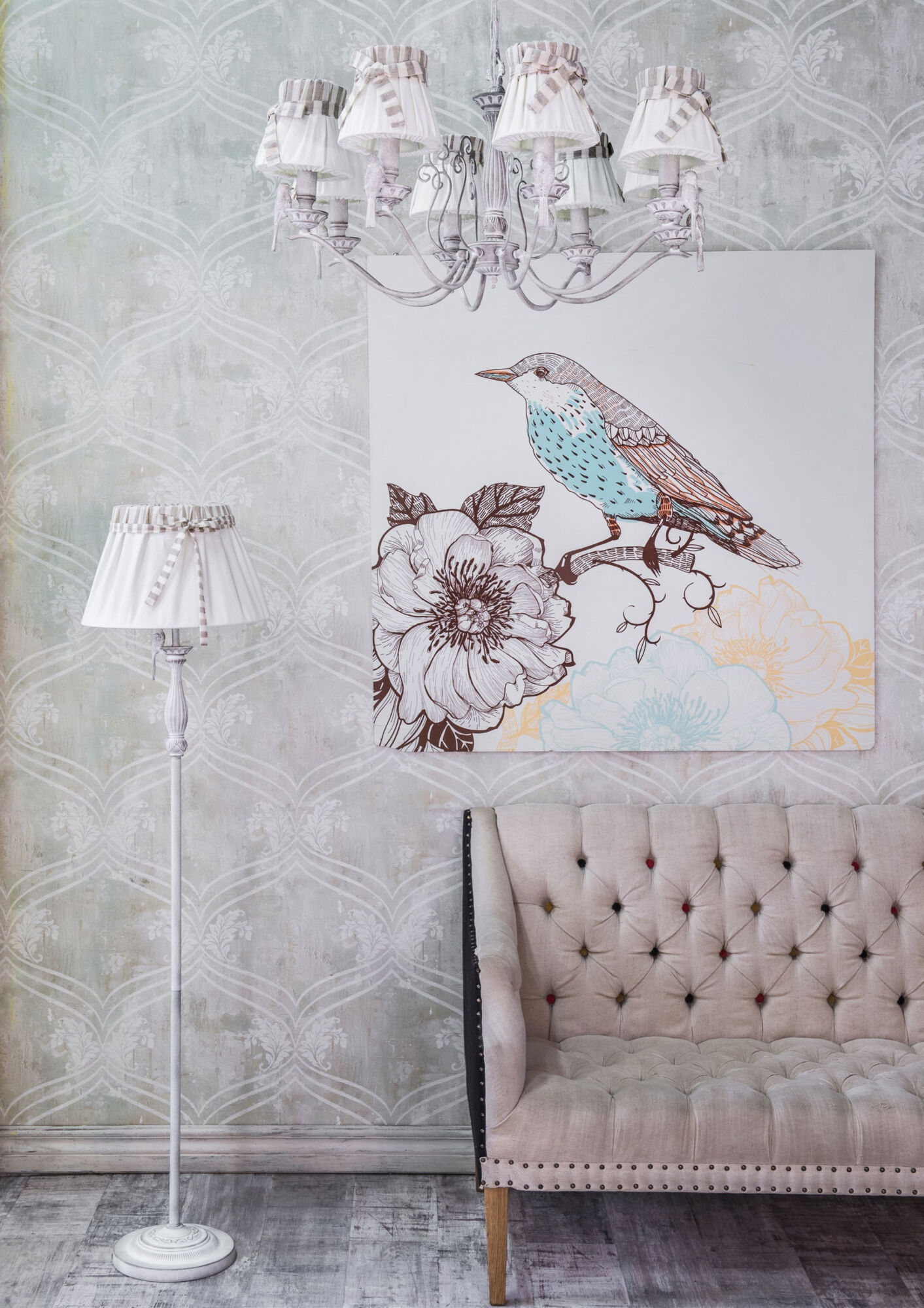 Картинка Торшер Maytoni Bird ARM013-22-W