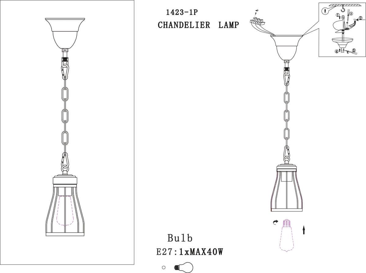 Картинка Подвесной светильник Favourite Workshop 1423-1P