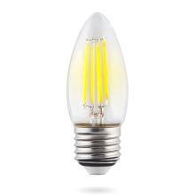 Лампа светодиодная филаментная Voltega E27 6W 4000К прозрачная VG10-C1E27cold6W-F 7029 купить в Алматы svet.kz
