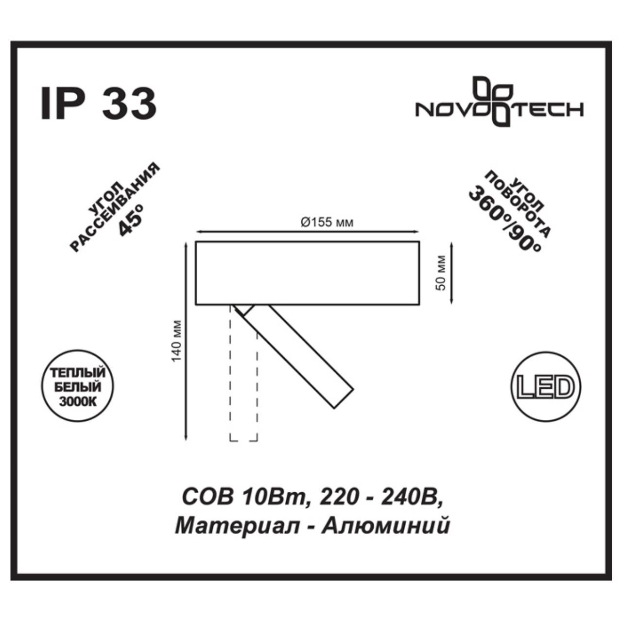Картинка Потолочный светодиодный светильник Novotech Over Razzo 357704