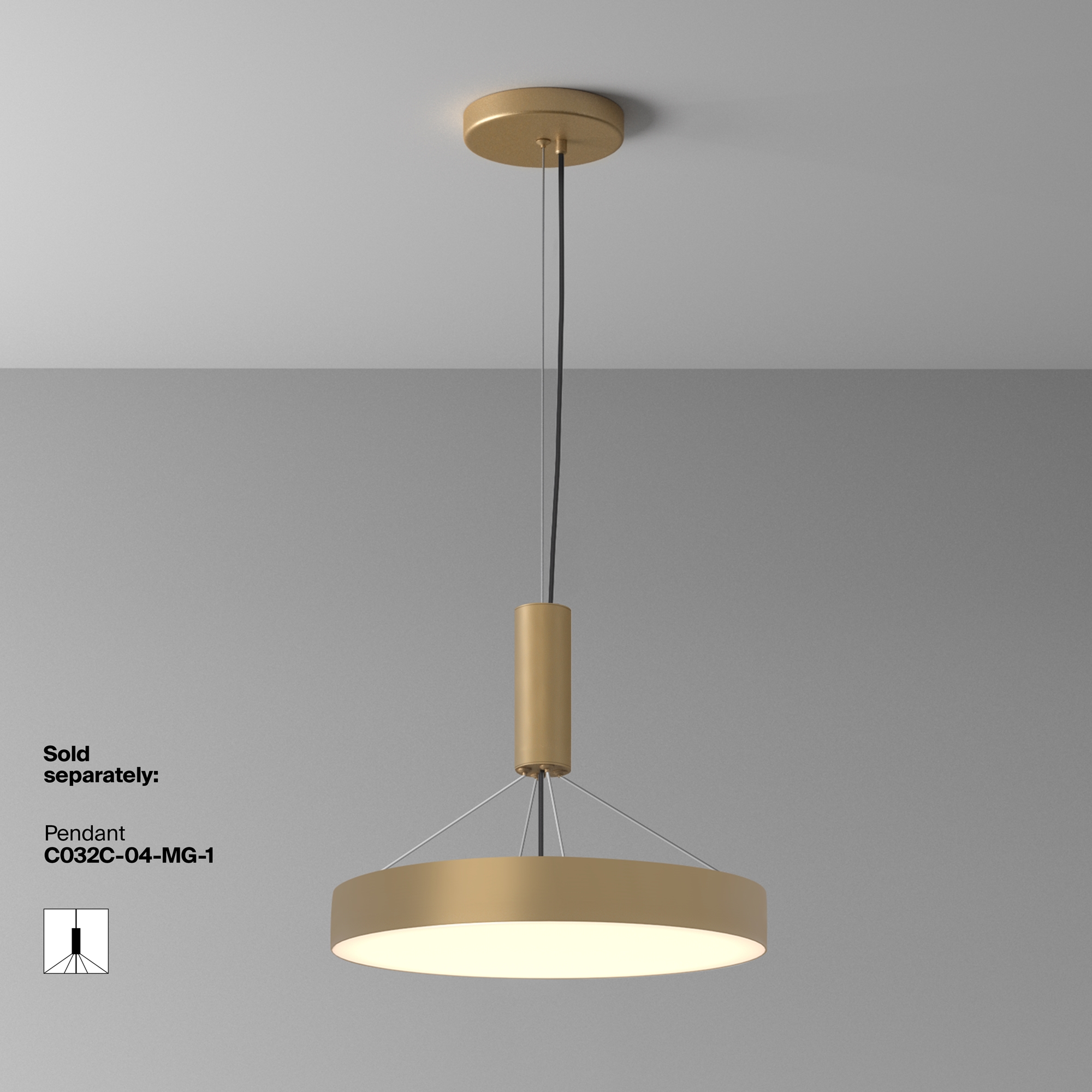 Дополнительная картинка Потолочный светильник Technical C032CL-45W3K-RD-MG