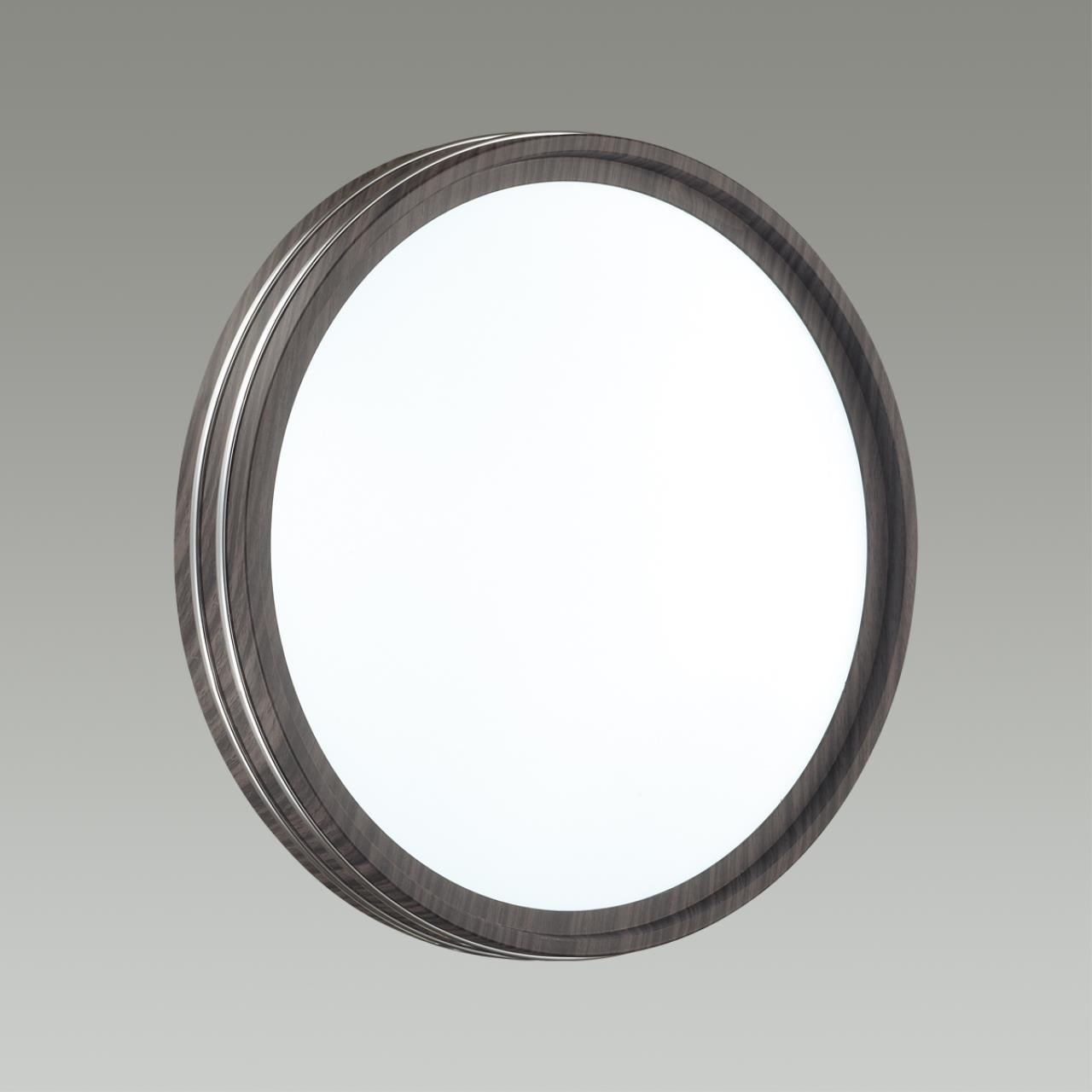 Картинка 7604/DL PALE SN 022 Светильник пластик/белый/венге/хром LED 48Вт без ДУ 4000К D390 IP43 TROSTO