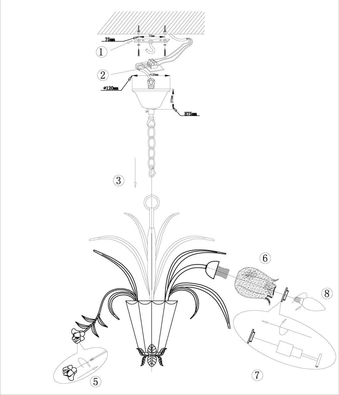 Картинка Подвесная люстра Odeon Light Merida 2652/3