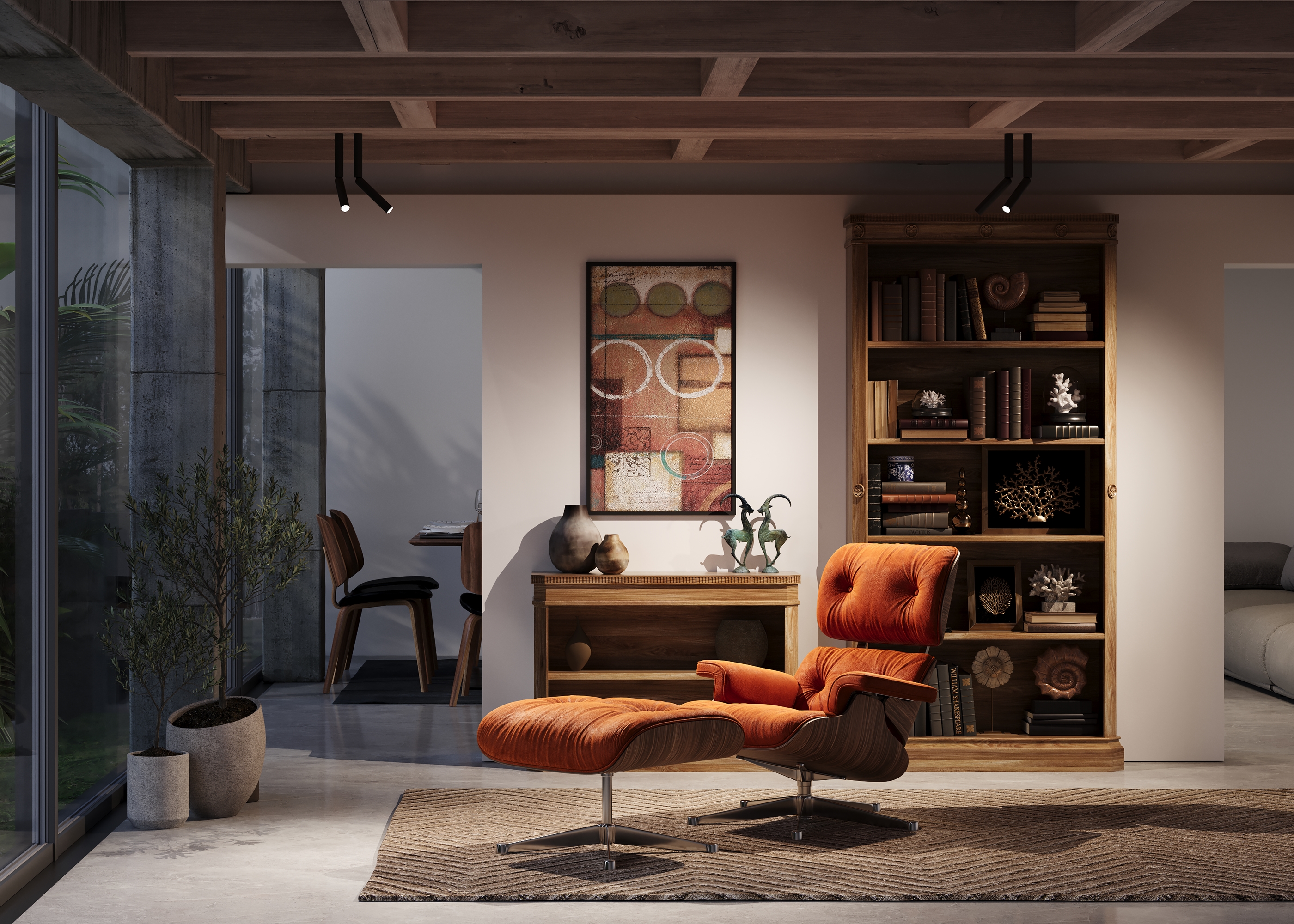 Дополнительная картинка Потолочный светильник Technical C142CL-6W3K-B