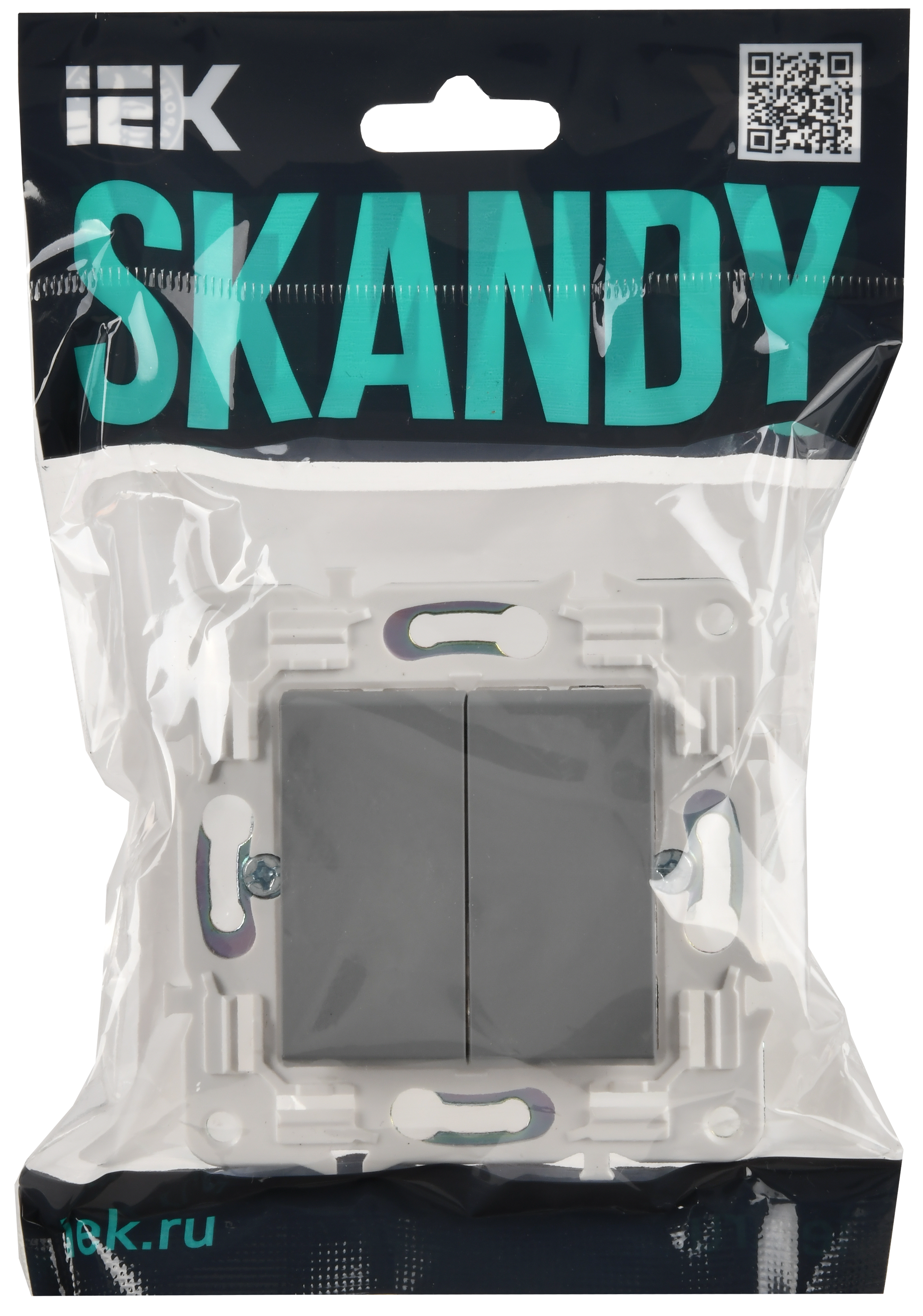 SKANDY Выключ. 2-кл. 10А SK-V04Gr сер. IEK — фото 2