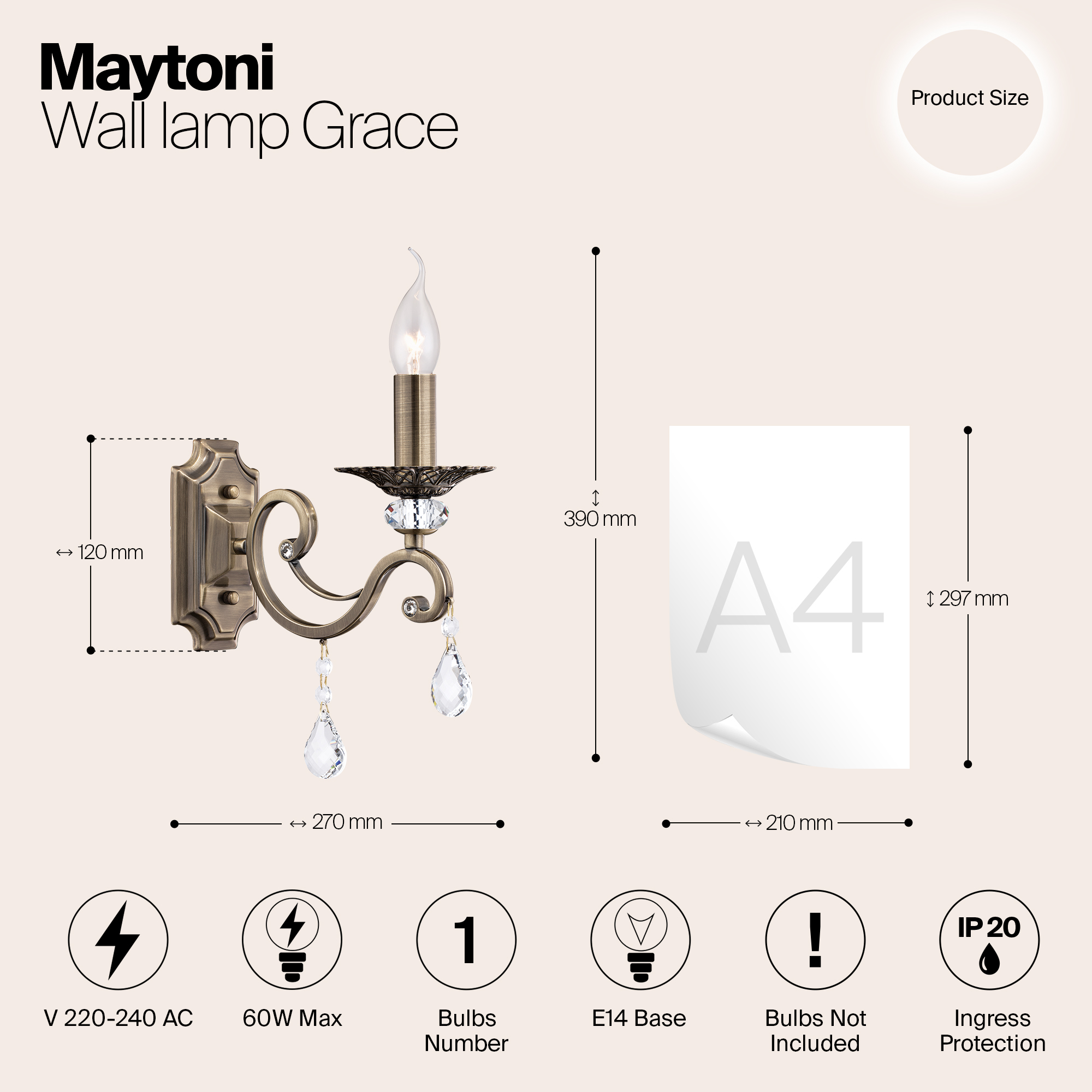 Дополнительная картинка Бра Maytoni Grace RC247-WL-01-R