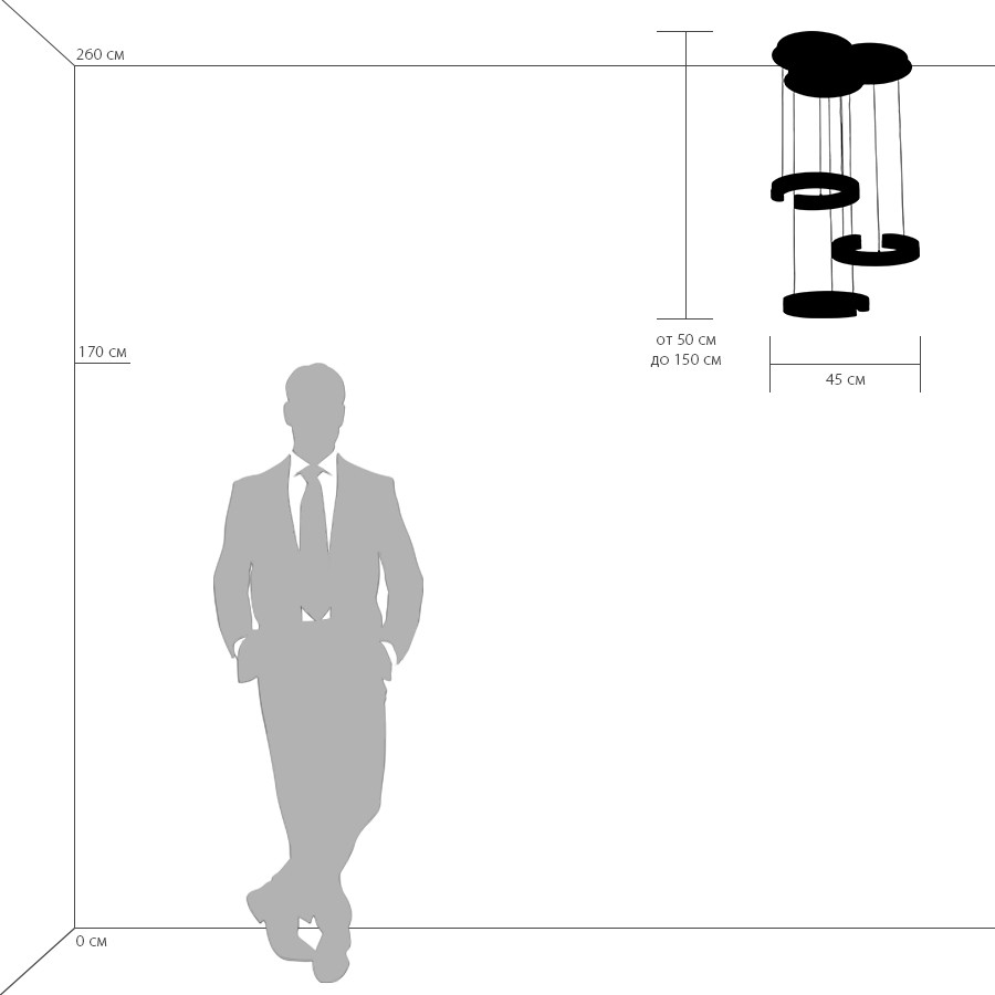 Картинка Подвесная светодиодная люстра Lightstar Unitario 763339
