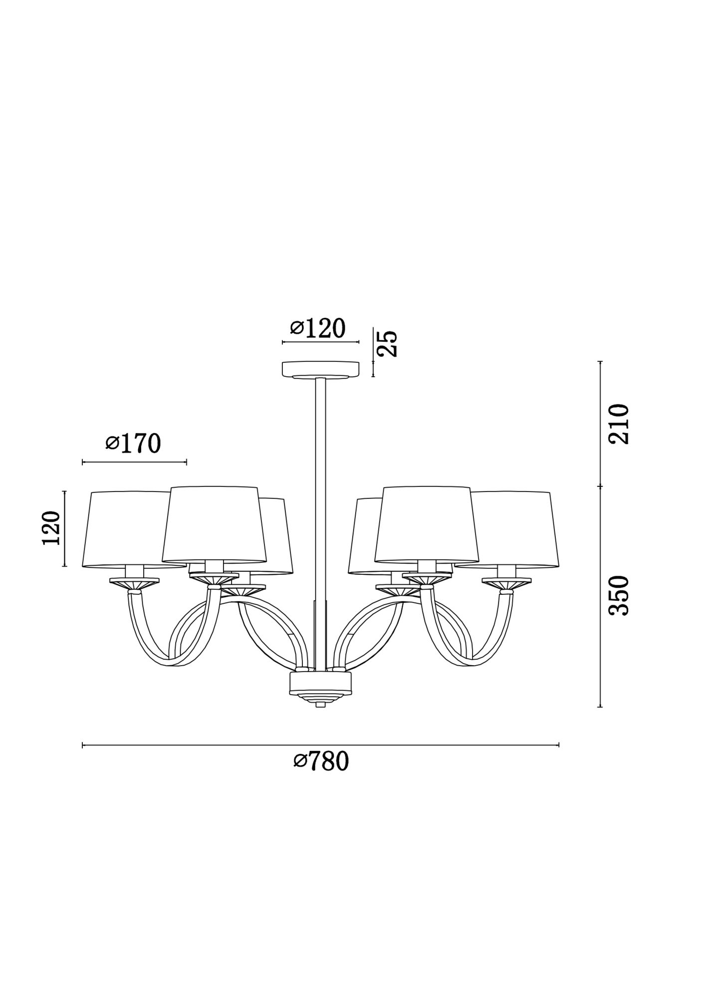 Дополнительная картинка Потолочная люстра Freya Tina FR5034PL-06CH