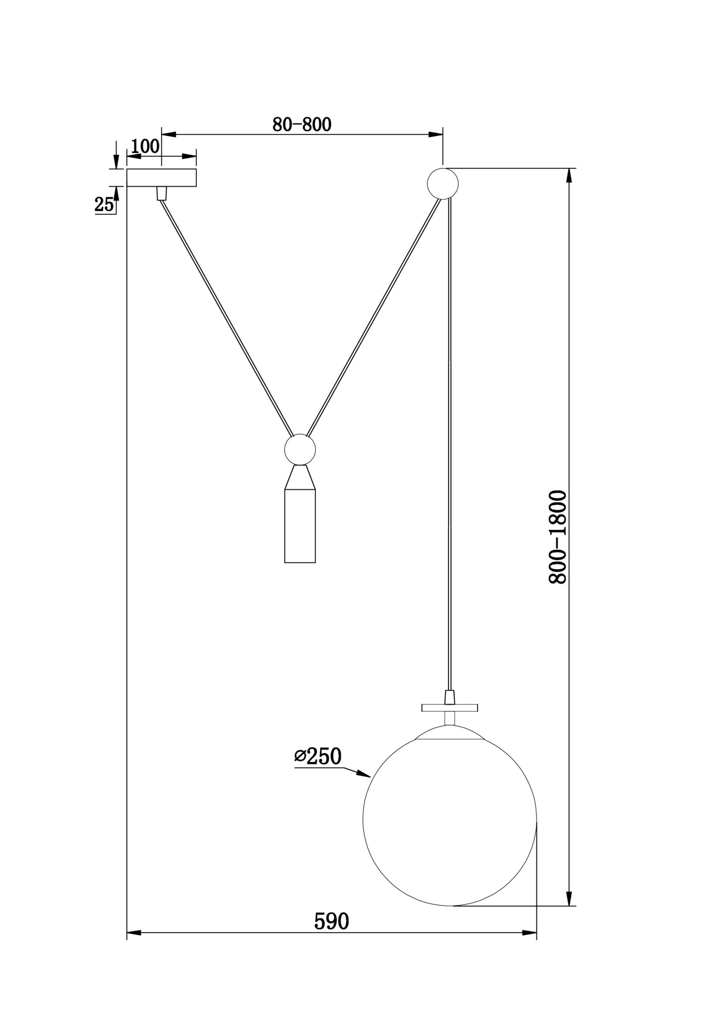 Дополнительная картинка Подвесной светильник Freya FR5221PL-01BS