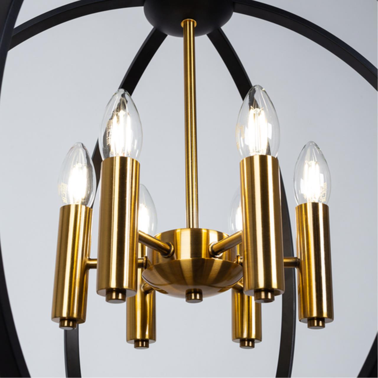 Картинка Подвесной светильник Arte Lamp CASTULA A7013SP-6BK