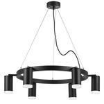 lr0163760 подвесной светильник rullo 6х50w gu10 черный (571016+214437-6+202430-6), доставка по Казахстану 