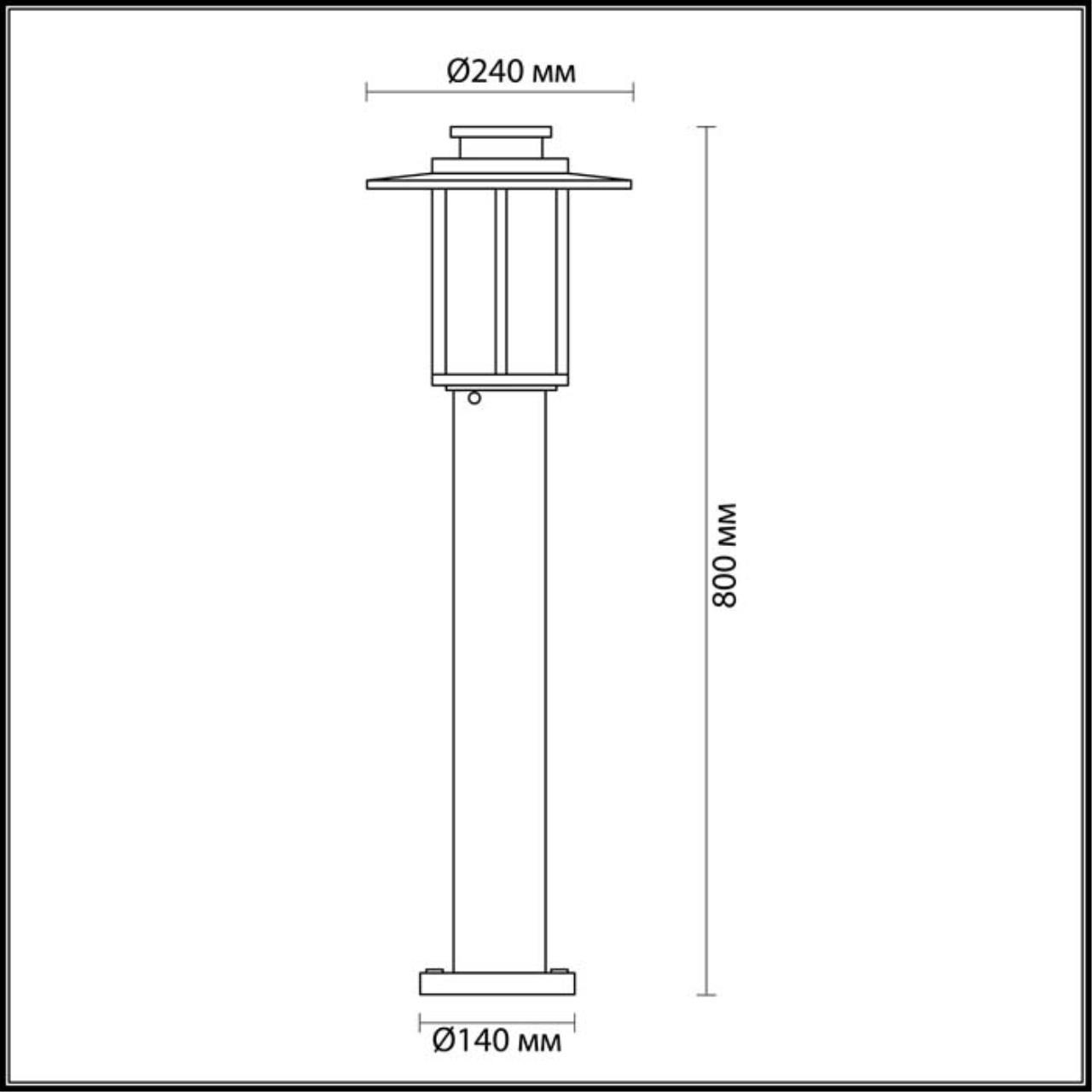 Дополнительная картинка Уличный светильник Odeon Light Nature Mito 4047/1F
