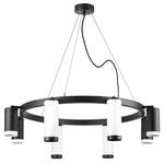 люстры lr01886437467 подвесной светильник rullo 8х50w gu10 черный/белый (571018+214486-4+214437-4+203436-4+203437-4), доставка по Казахстану 