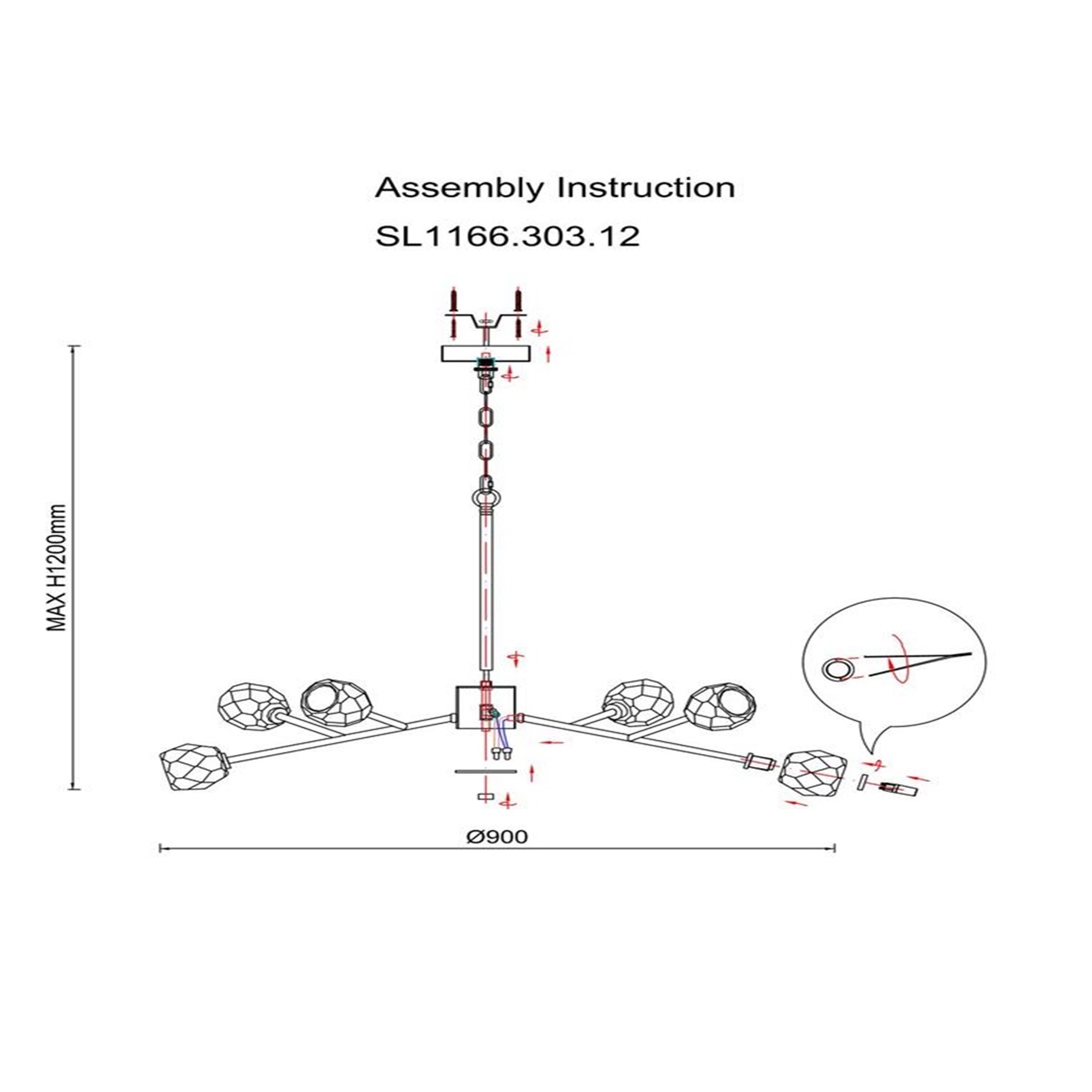 Картинка Подвесная люстра ST Luce Romano SL1166.303.12