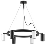 lr016373363 подвесной светильник rullo 6х50w gu10 черный/белый (571016+214437-3+214436-3), доставка по Казахстану 