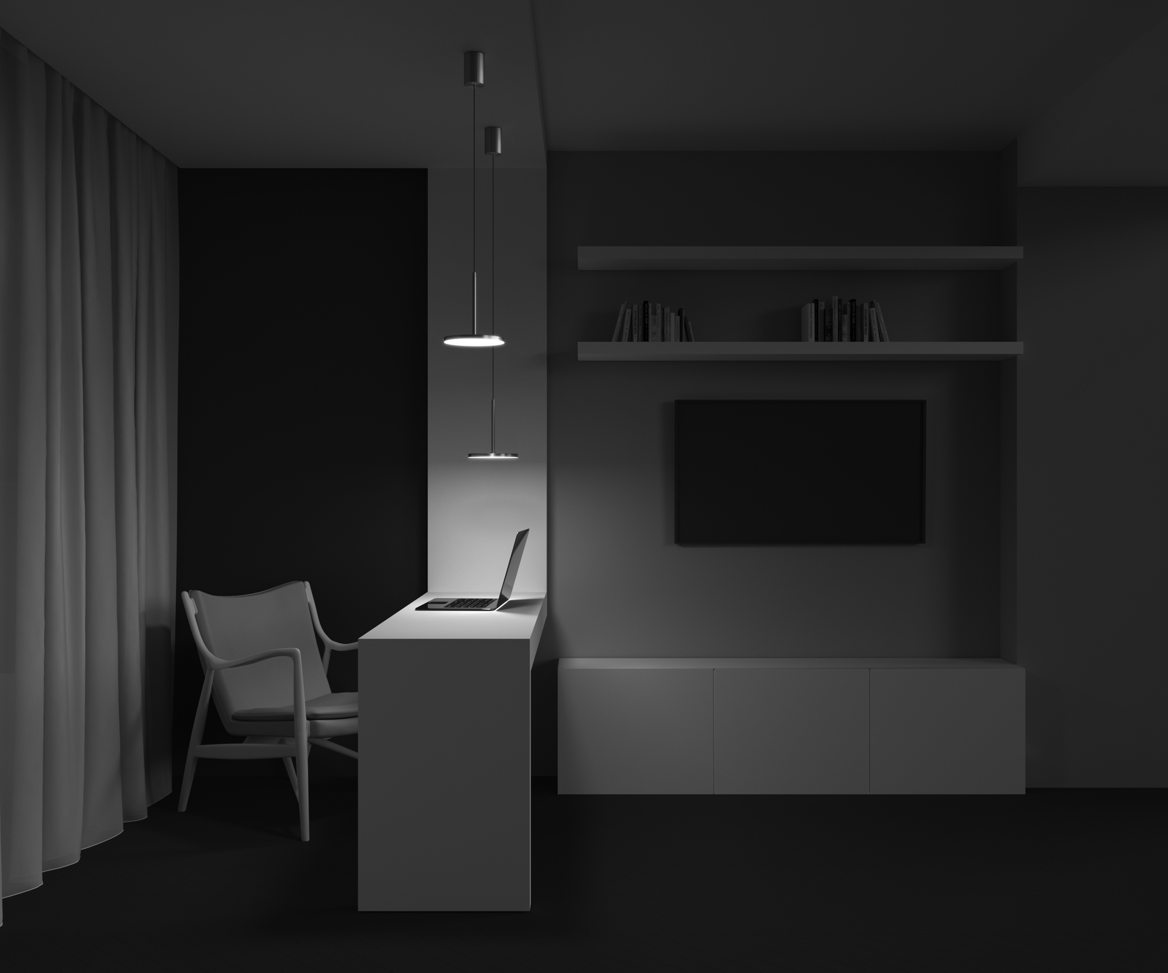 Картинка Подвесной светильник Technical P076PL-L12W3K-BS