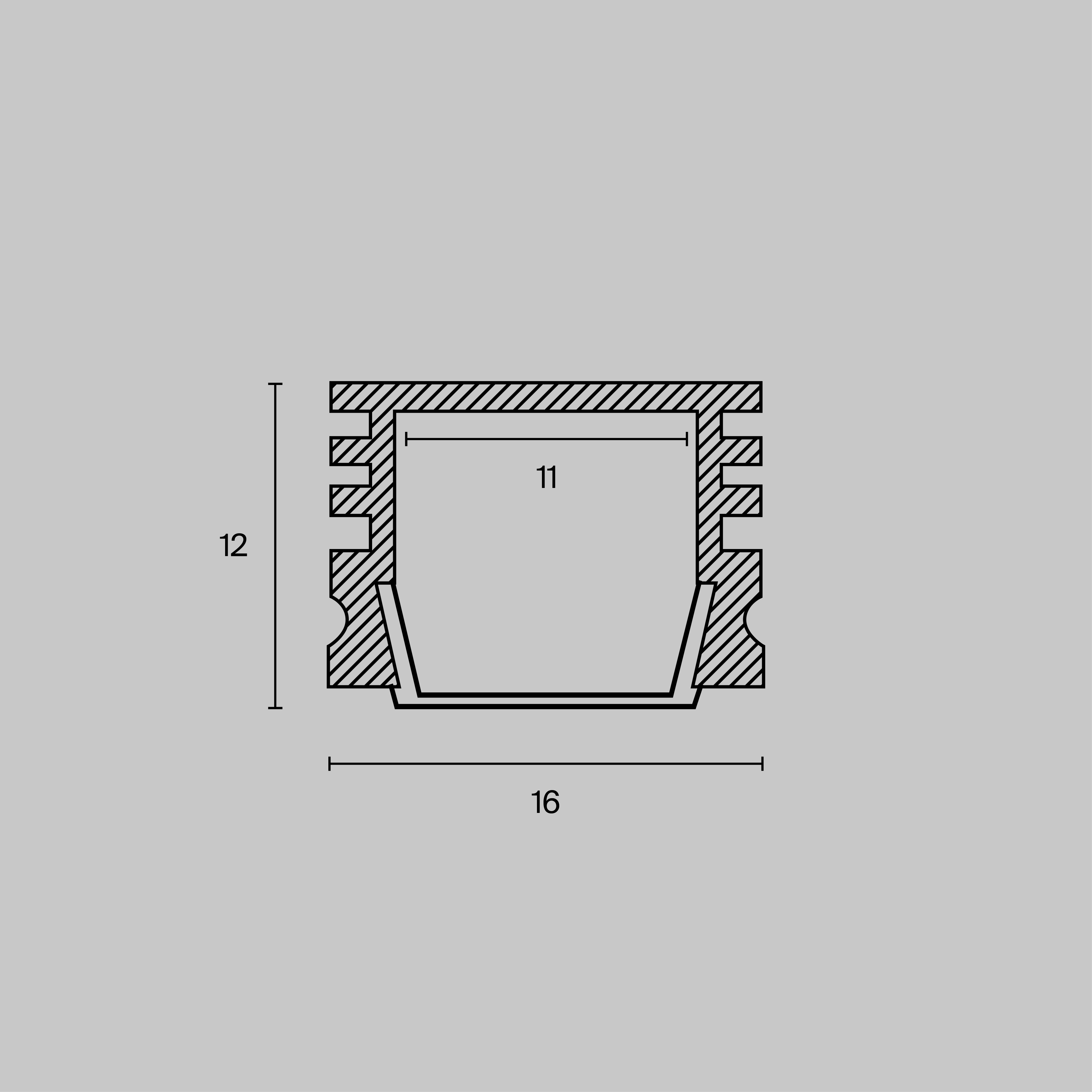 Картинка Комплектующие к светодиодной ленте Technical ALM005S-2M