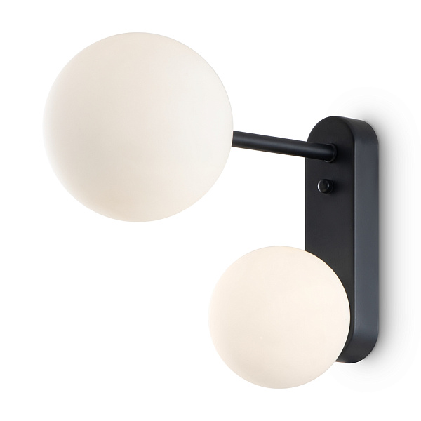 С 2 плафонами на стену Настенный светильник (бра) Freya FR5376WL-02B, доставка по Казахстану 