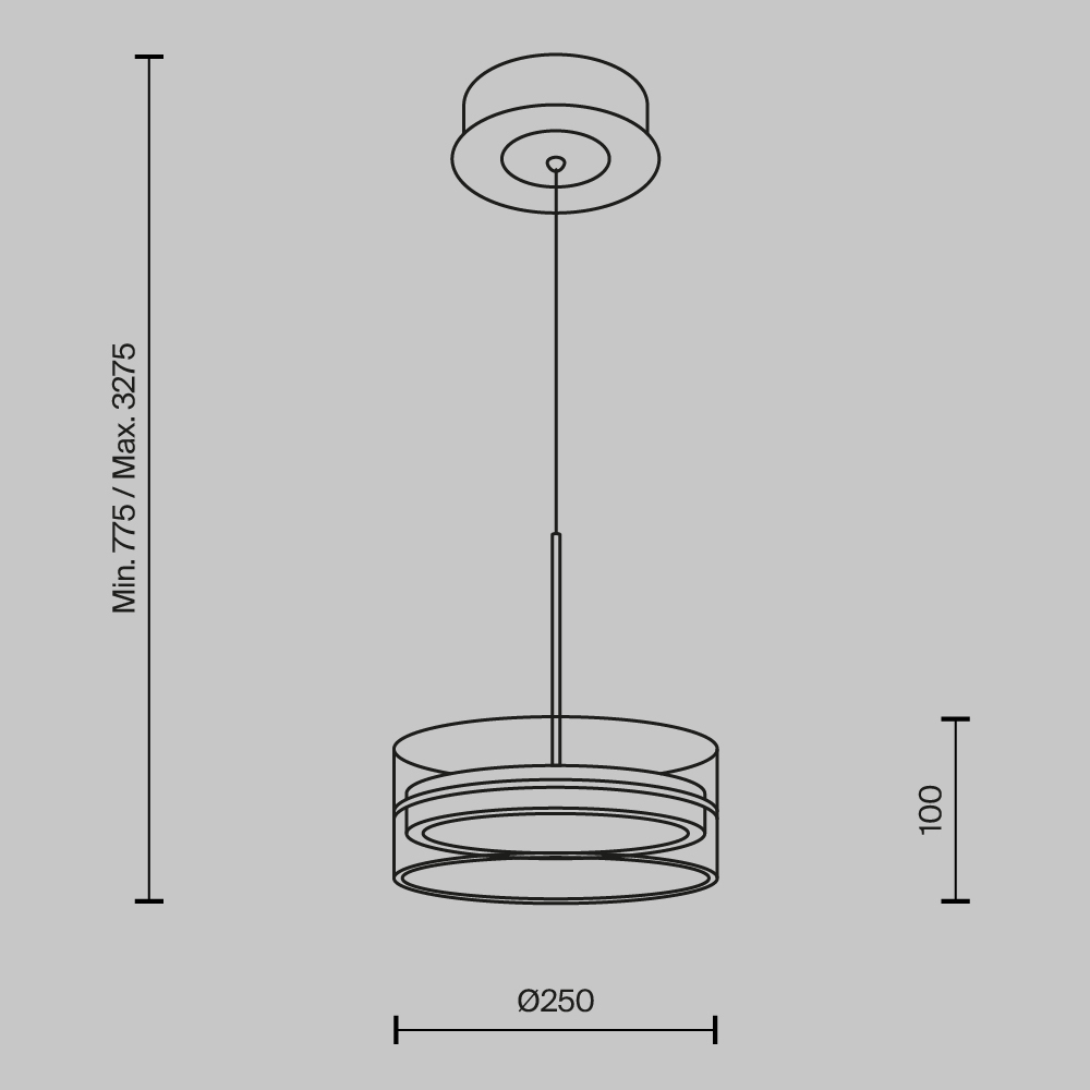 Картинка Подвесной светильник Maytoni MOD348PL-L18BBS3K Dress code