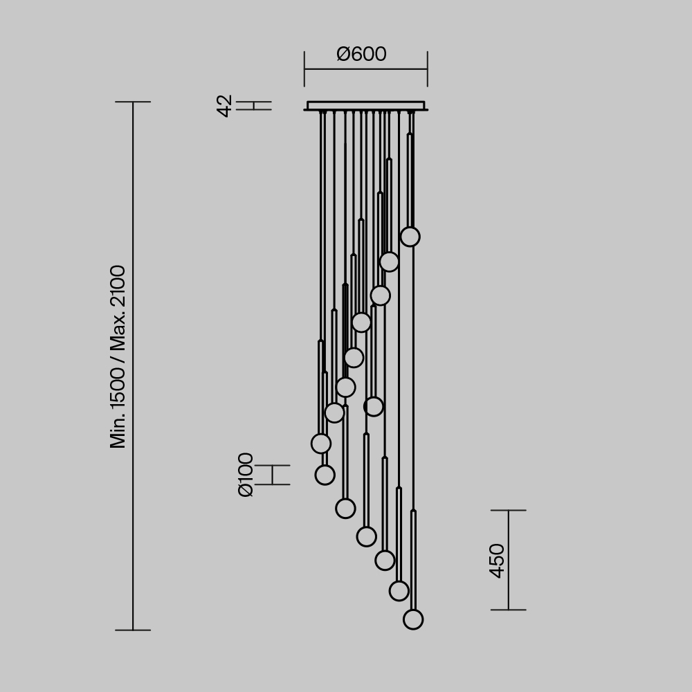 Дополнительная картинка Люстра Maytoni MOD383PL-L40BBS3K
