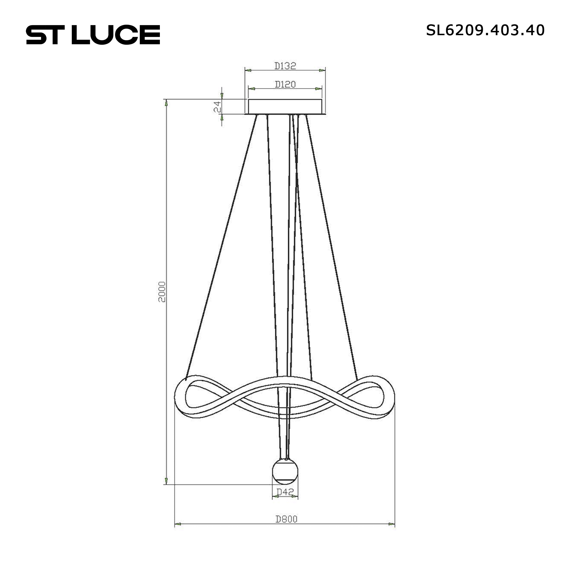 Картинка SL6209.403.40 Светильник подвесной ST-Luce ORIONE