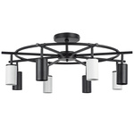 люстры lr718374364 люстра rullo 8х50w gu10 черный - белый  571718 - 214437-4 - 214436-4, доставка по Казахстану 