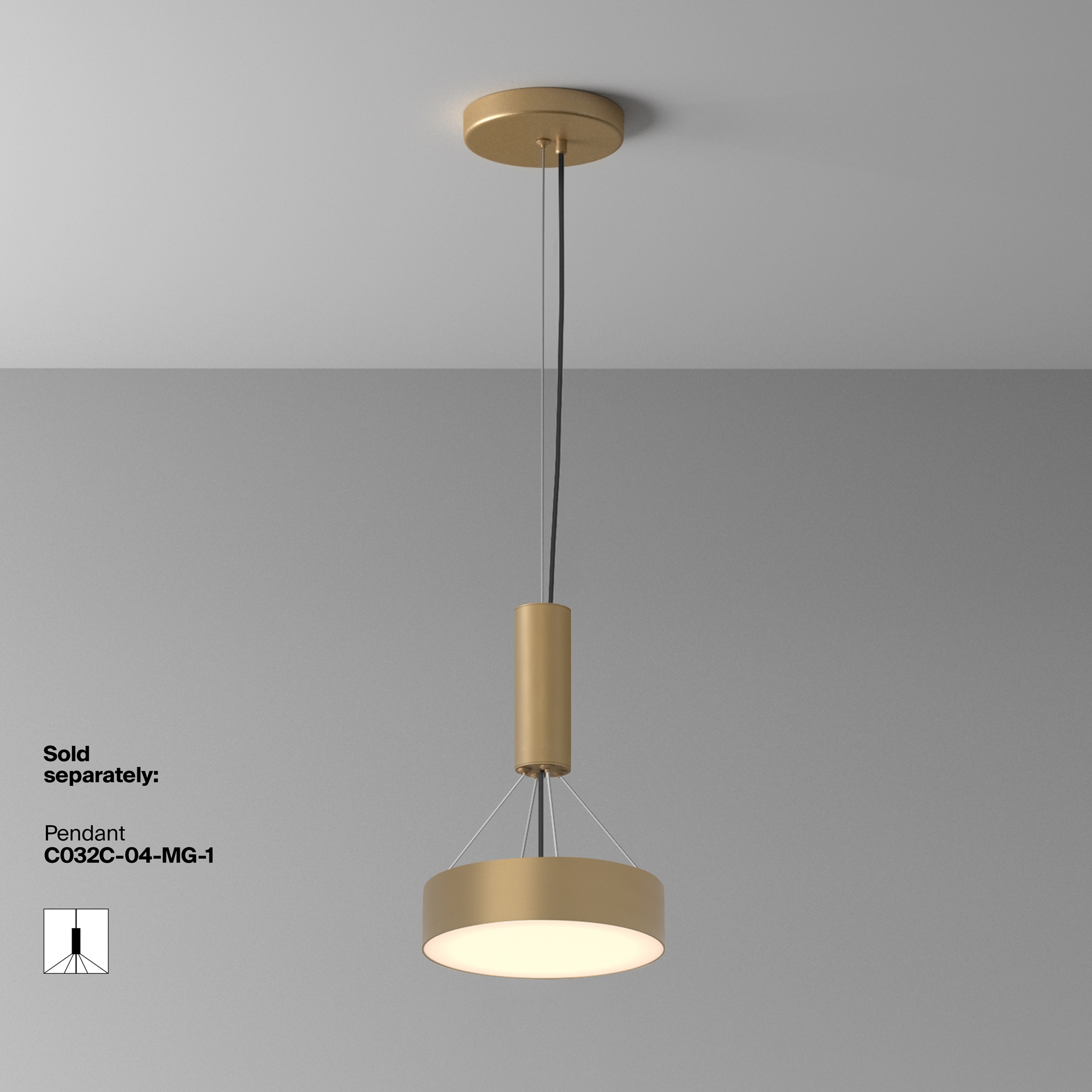 Дополнительная картинка Потолочный светильник Technical C032CL-24W3K-RD-MG