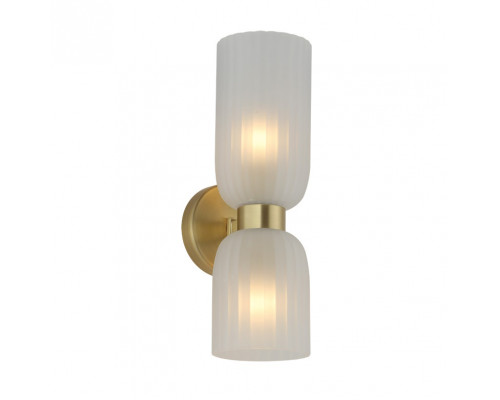 Картинка NEWPORT 3640 3641/A brass , Бра, Brass Matt white glass L9*H32*Sp12 cm Е14 2*40W