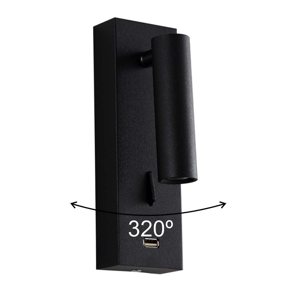 Дополнительная картинка Бра Crystal Lux CLT 210W USB BL Crystal Lux 1400/469