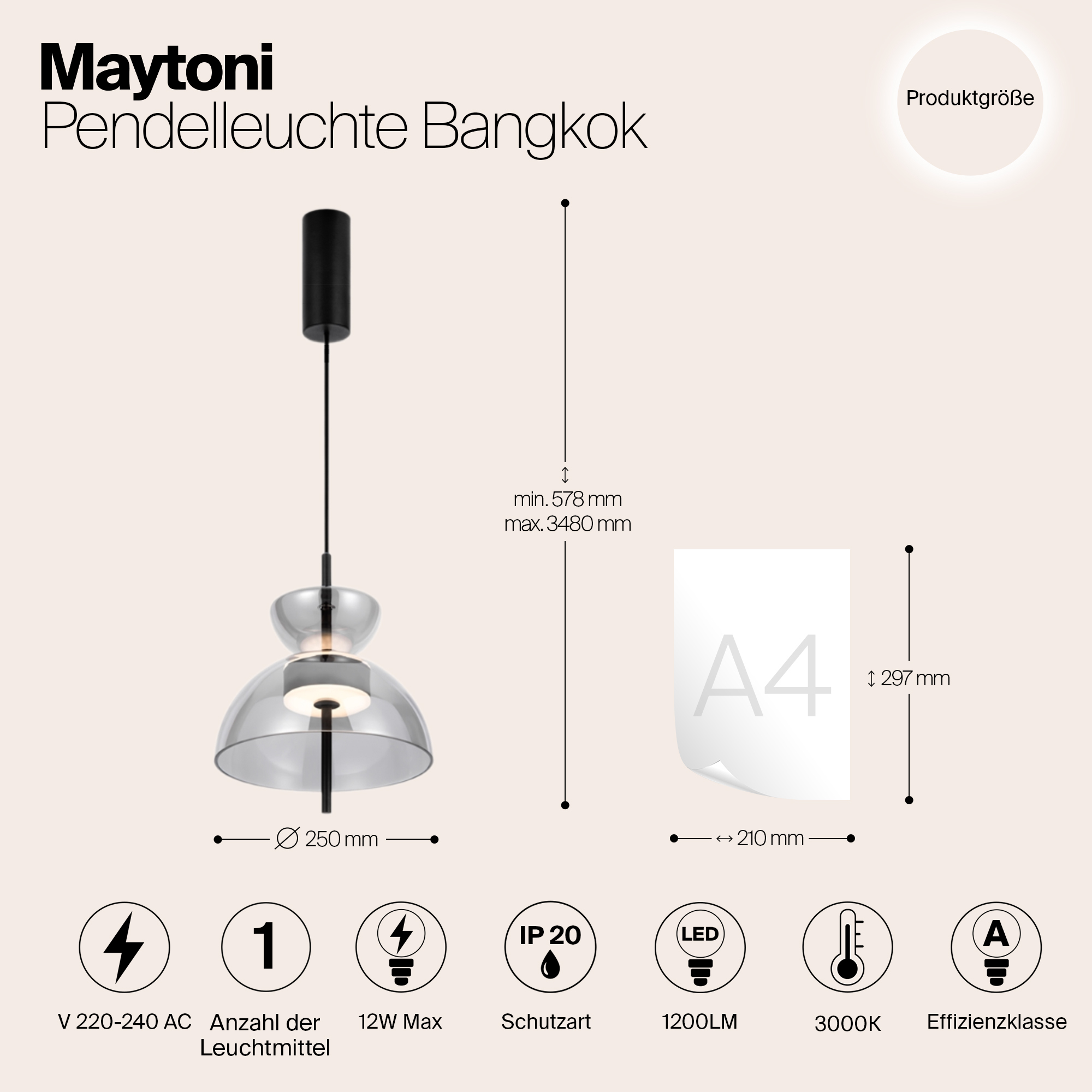 Подвесной светильник Maytoni MOD185PL-L6B3K5 — фото 9