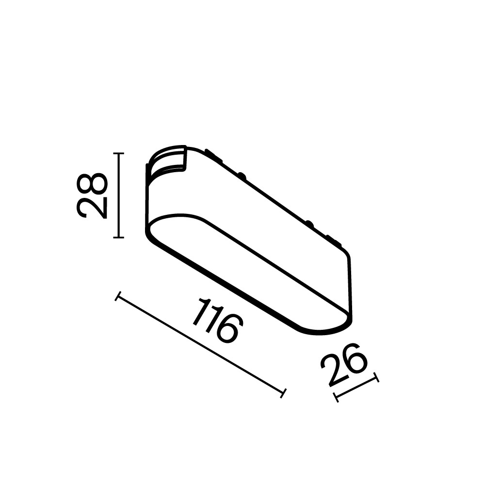 Картинка Трековый светильник Technical TR080-1-6W3K-W