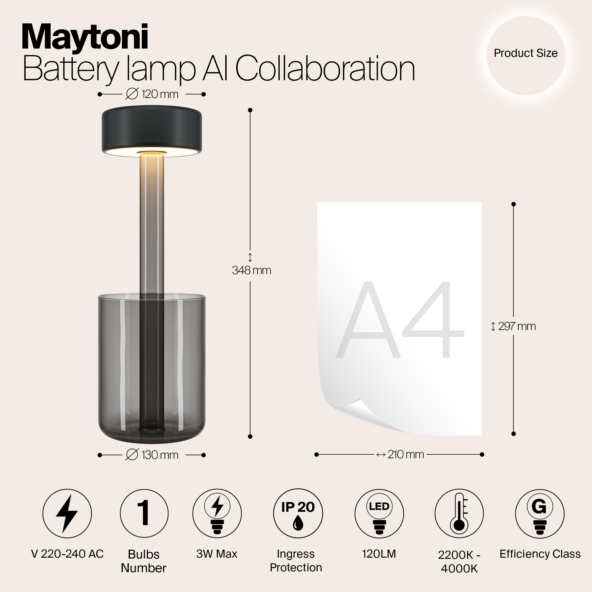 Картинка Аккумуляторный светильник Maytoni MOD229TL-L3B3K3
