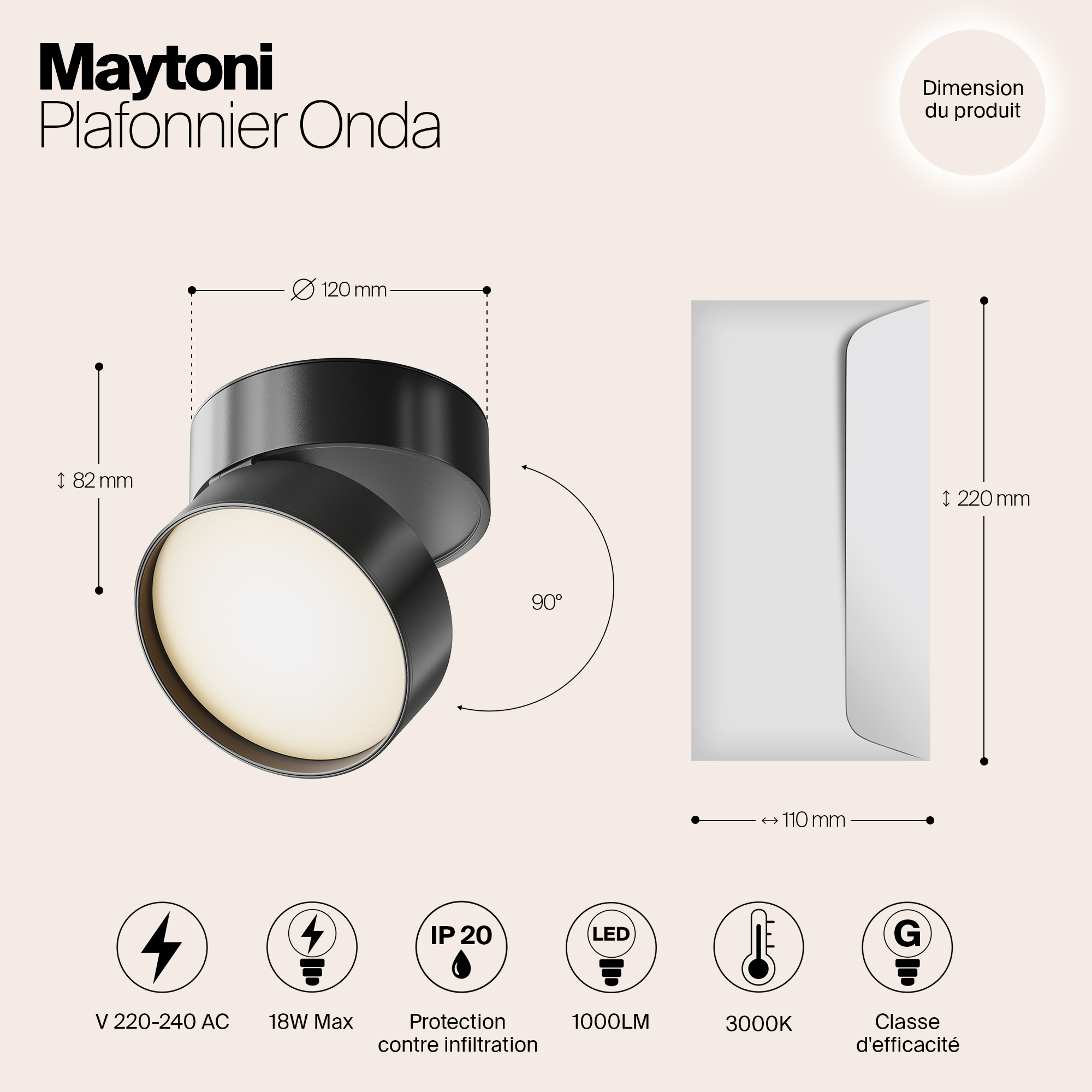 Дополнительная картинка Спот Maytoni Onda C024CL-L18B