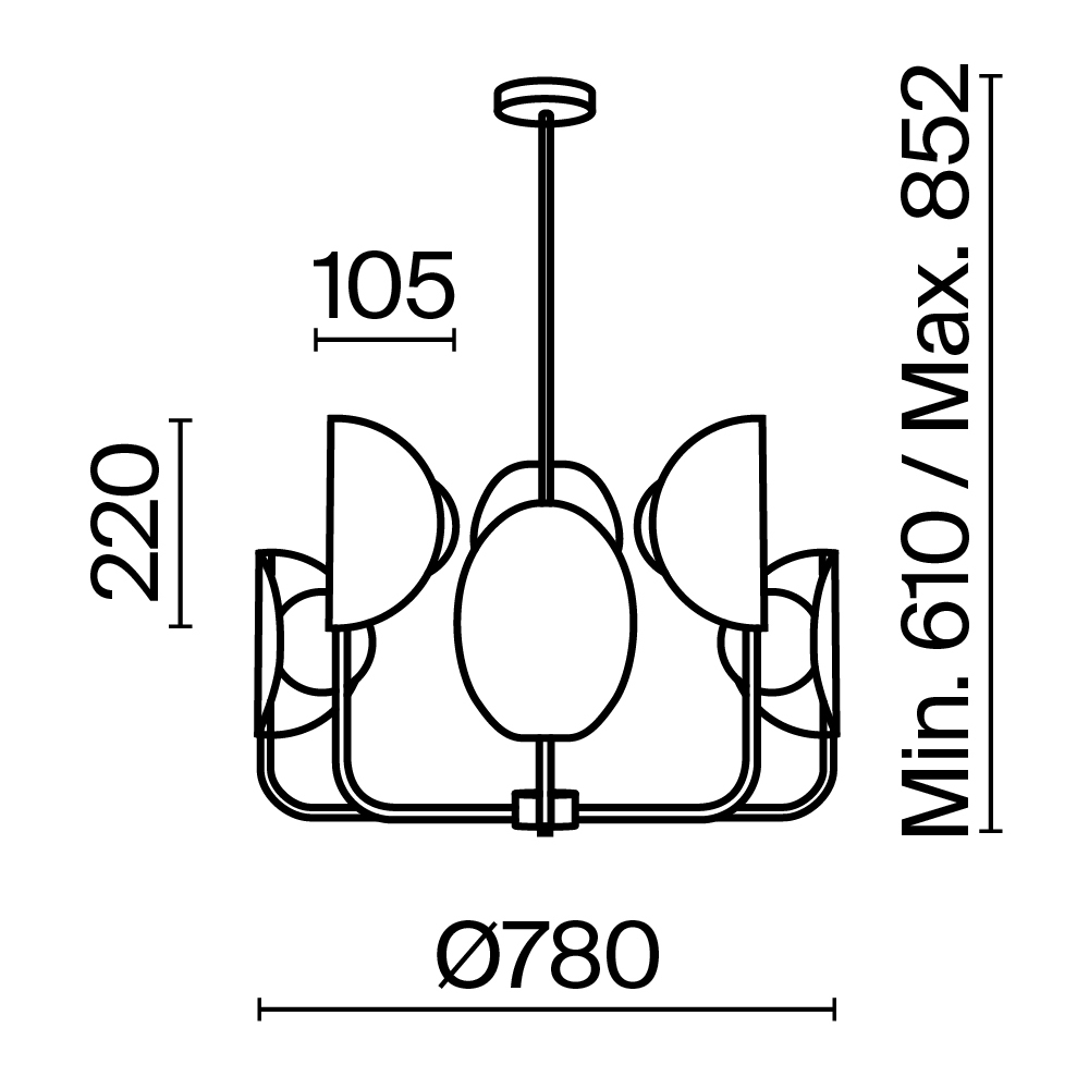 Дополнительная картинка Подвесной светильник Maytoni MOD164PL-06BS