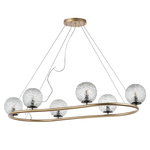 815263 (md9500-6b) люстра  bari 6х28w g9 золото/черный матовый (в комплекте), доставка по Казахстану 