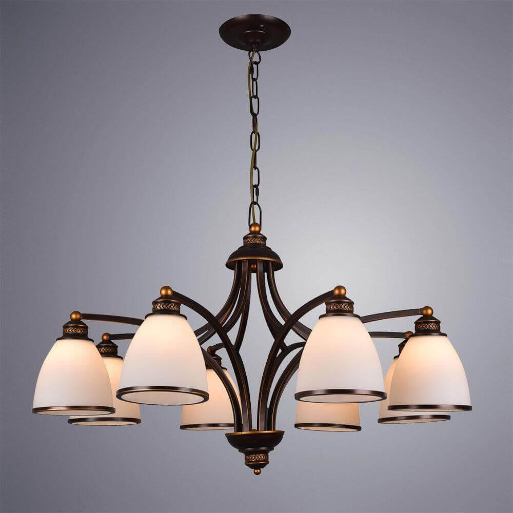 Дополнительная картинка Подвесная люстра Arte Lamp Bonito A9518LM-8BA