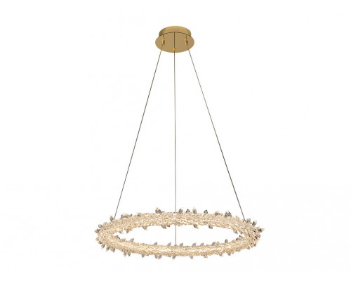 newport 8280 8281/600 gold new , подвесной светильник, gold clear crystal d60*h5/250 cm led strip 75w 3000k 7500lm, доставка по Казахстану 