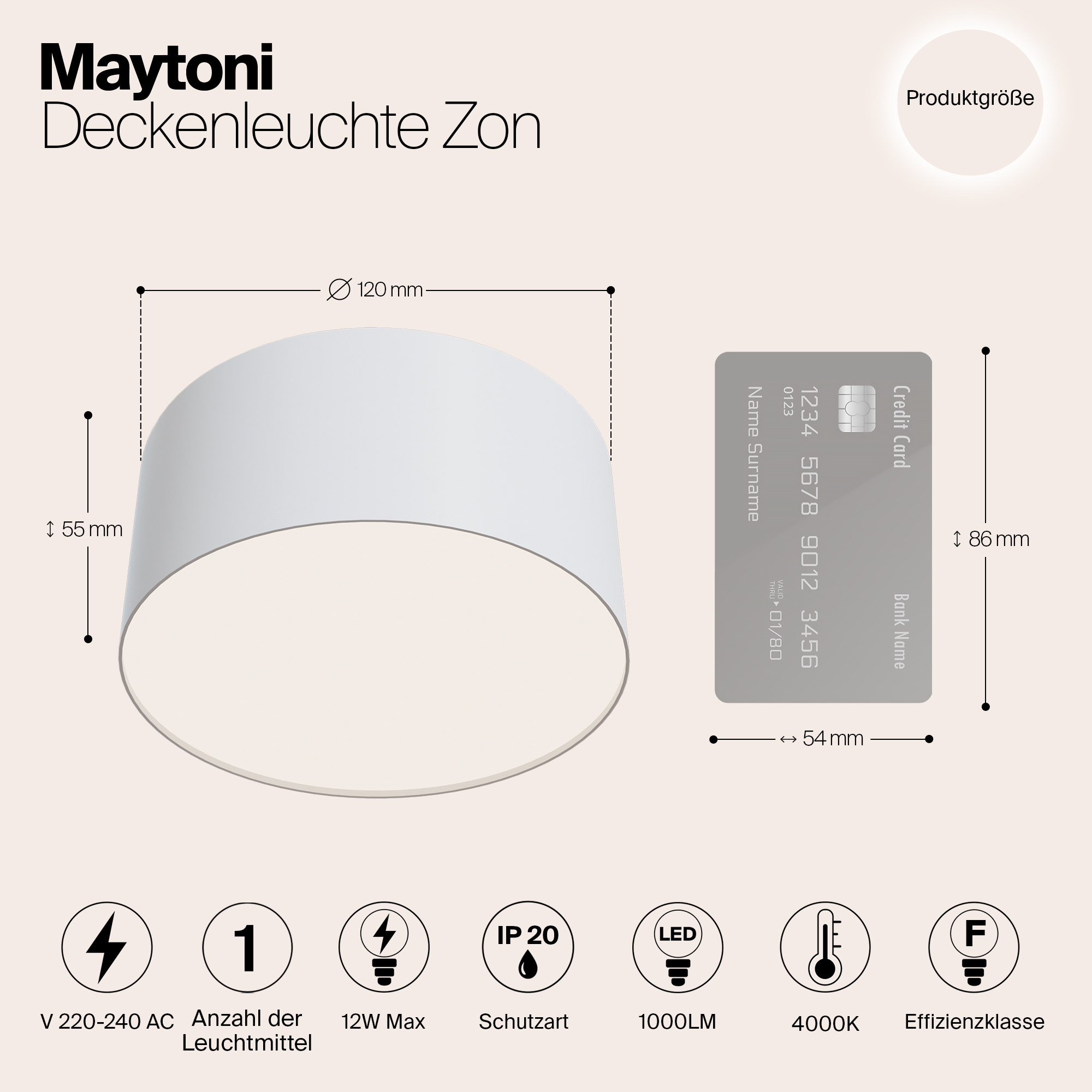 Потолочный светодиодный светильник Maytoni Zon C032CL-L12W4K — фото 10