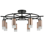 люстры lr7183081 люстра rullo 8х50w gu10 черный - медь  571718 - 214430-8 - 202431-8, доставка по Казахстану 