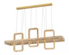 newport 8230 8233+1/s gold new , подвесной светильник, gold clear crystal l160*27*h50/250 cm led strip 103w 3100k 10300lm, доставка по Казахстану 
