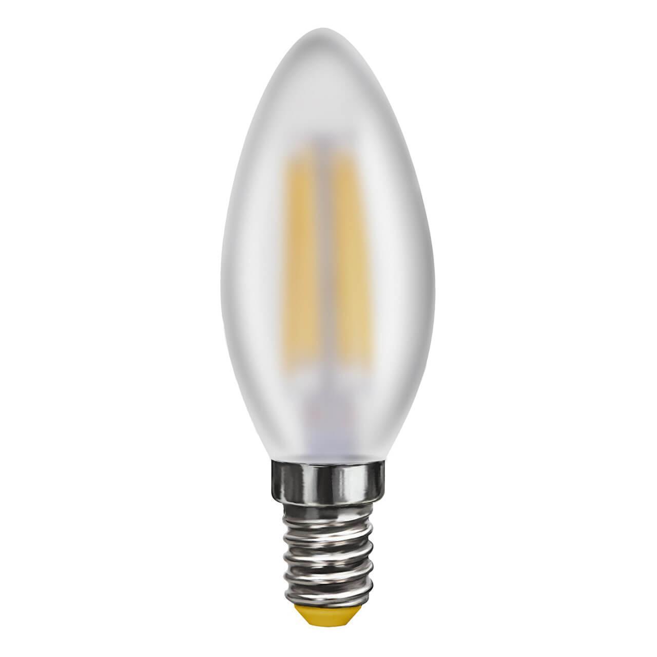 Дополнительная картинка Лампа светодиодная филаментная Voltega E14 6W 2800K матовая VG10-C2E14warm6W-F 7044