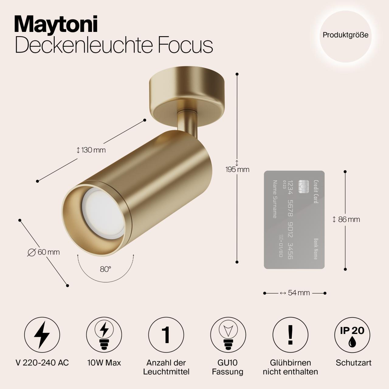Дополнительная картинка Спот Maytoni Focus C017CW-01MG