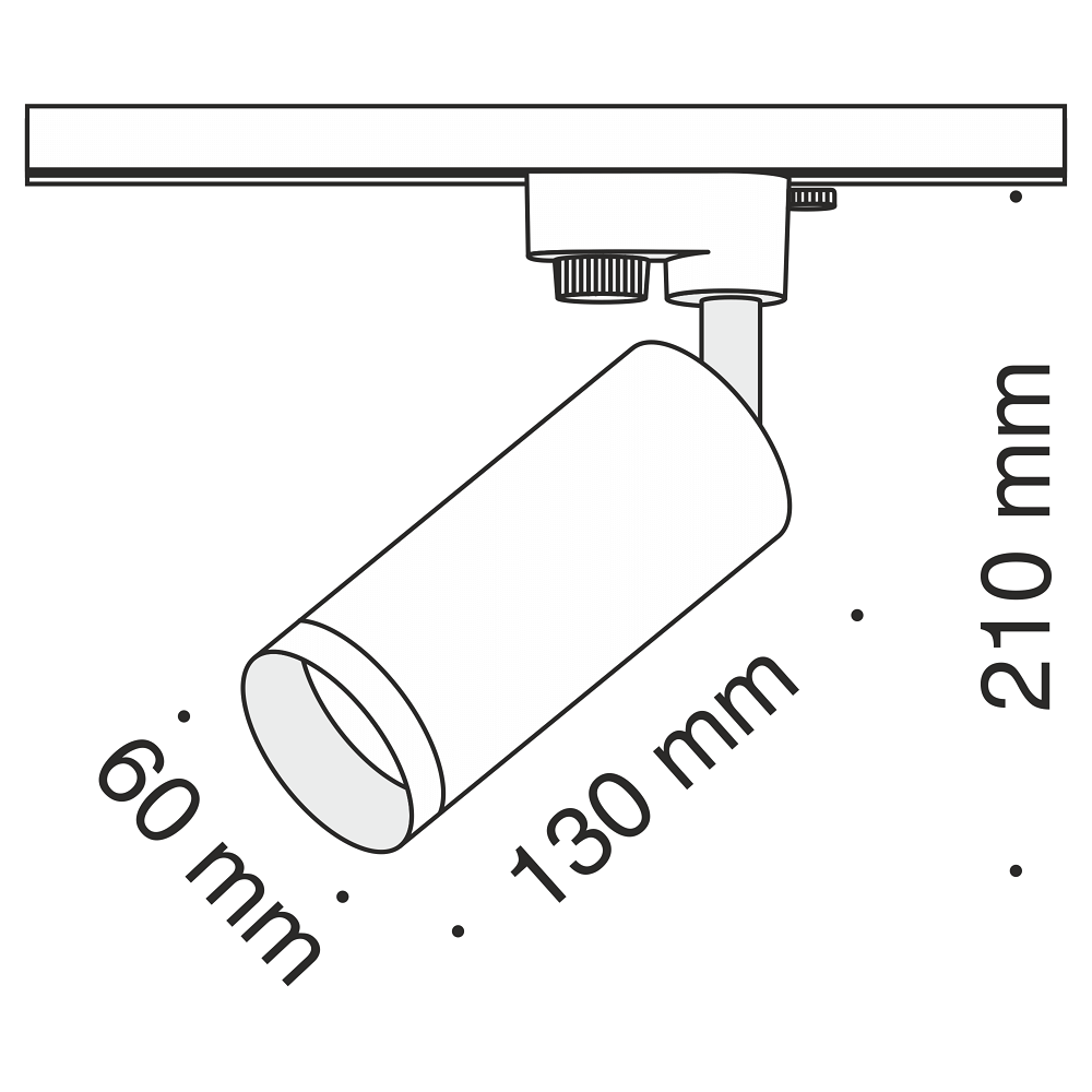 Дополнительная картинка Трековый светильник Technical TR004-1-GU10-MG