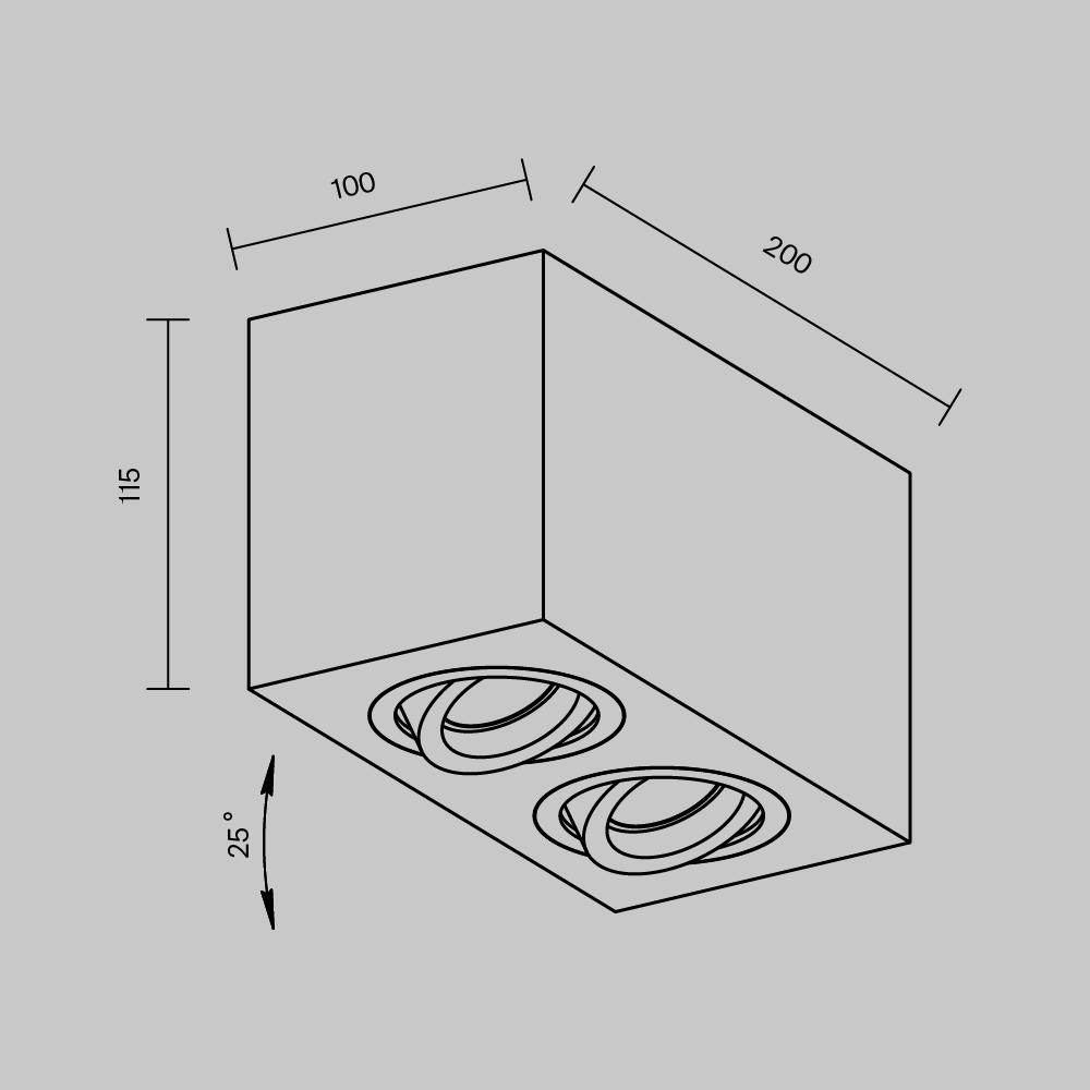 Дополнительная картинка Потолочный светильник Technical C017CL-02W