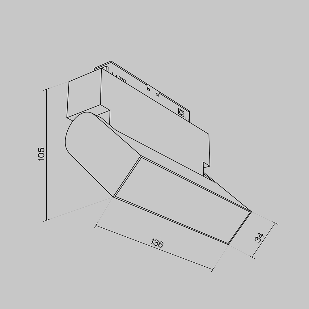 Дополнительная картинка Трековый светильник Technical TR075-2-10W4K-B