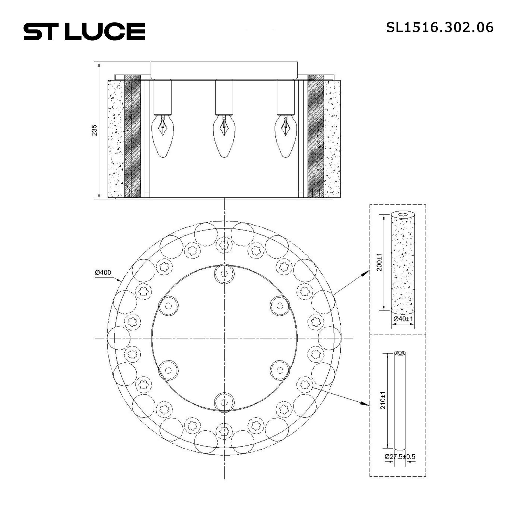 Картинка SL1516.302.06 Светильник потолочный ST-Luce DELIGHT