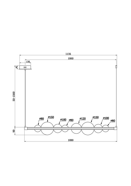 Дополнительная картинка Подвесной светильник Freya FR5396PL-L13BS