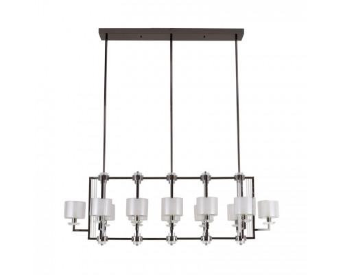 Дополнительная картинка NEWPORT 4400 4408+4/S black glossy , Подвесной светильник, Black glossy Clear crystal Clear glass L157*57*H52/160 cm